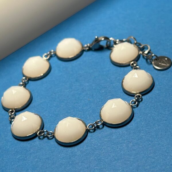 Bracciale Sphere crystal bianco