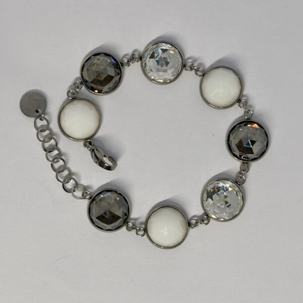 Bracciale Sphere crystal bianco grigio - immagine 2