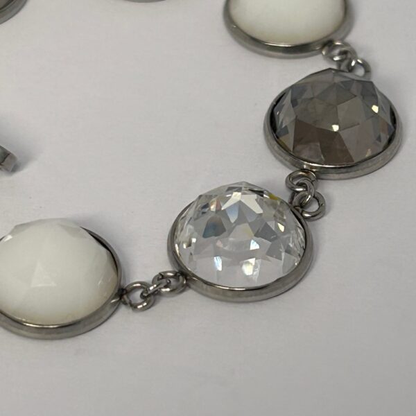 Bracciale Sphere crystal bianco grigio - immagine 3