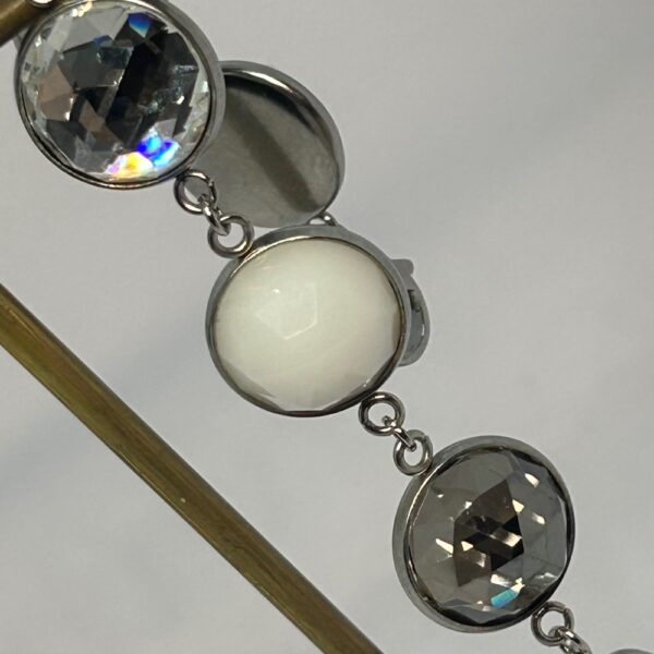 Bracciale Sphere crystal bianco grigio - immagine 4